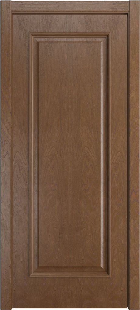 Глухая межкомнатная дверь Палермо Дуб мокко Шпон (Мильяна)