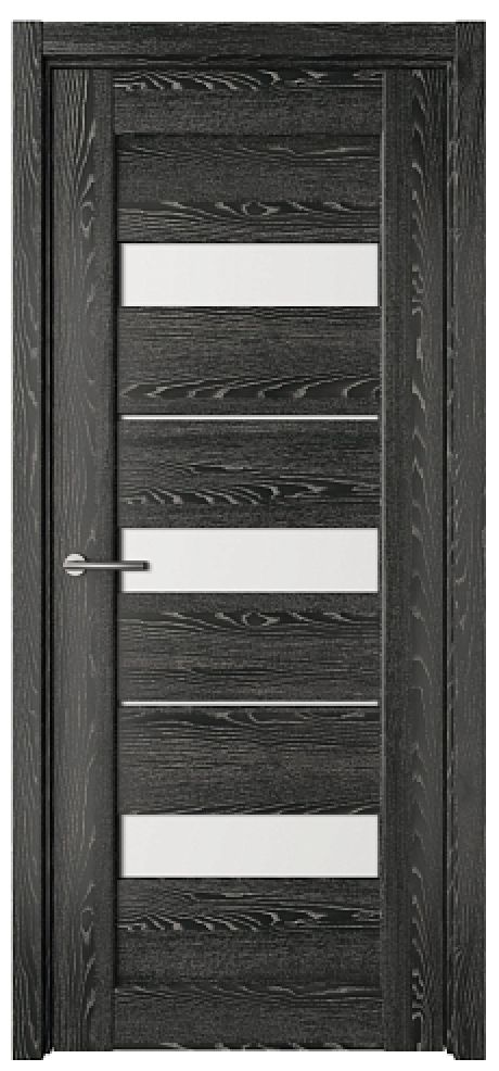 Межкомнатная дверь со стеклом Бостон Черное дерево CPL TL Стекло белое (ALBERO)