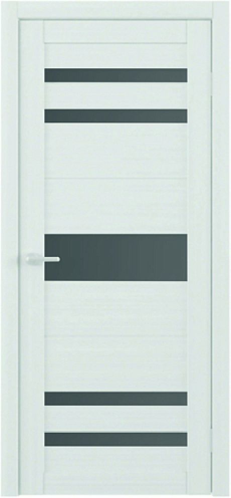 Межкомнатная дверь со стеклом Тренд Т-10 Белая лиственница Eco Tex Стекло графитовое (ALBERO)